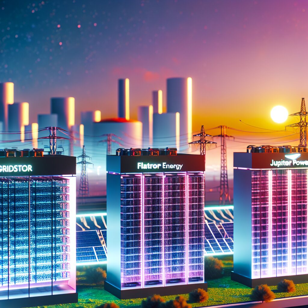 GridStor, Flatiron, Jupiter Power advance 1.6GWh US BESS projects