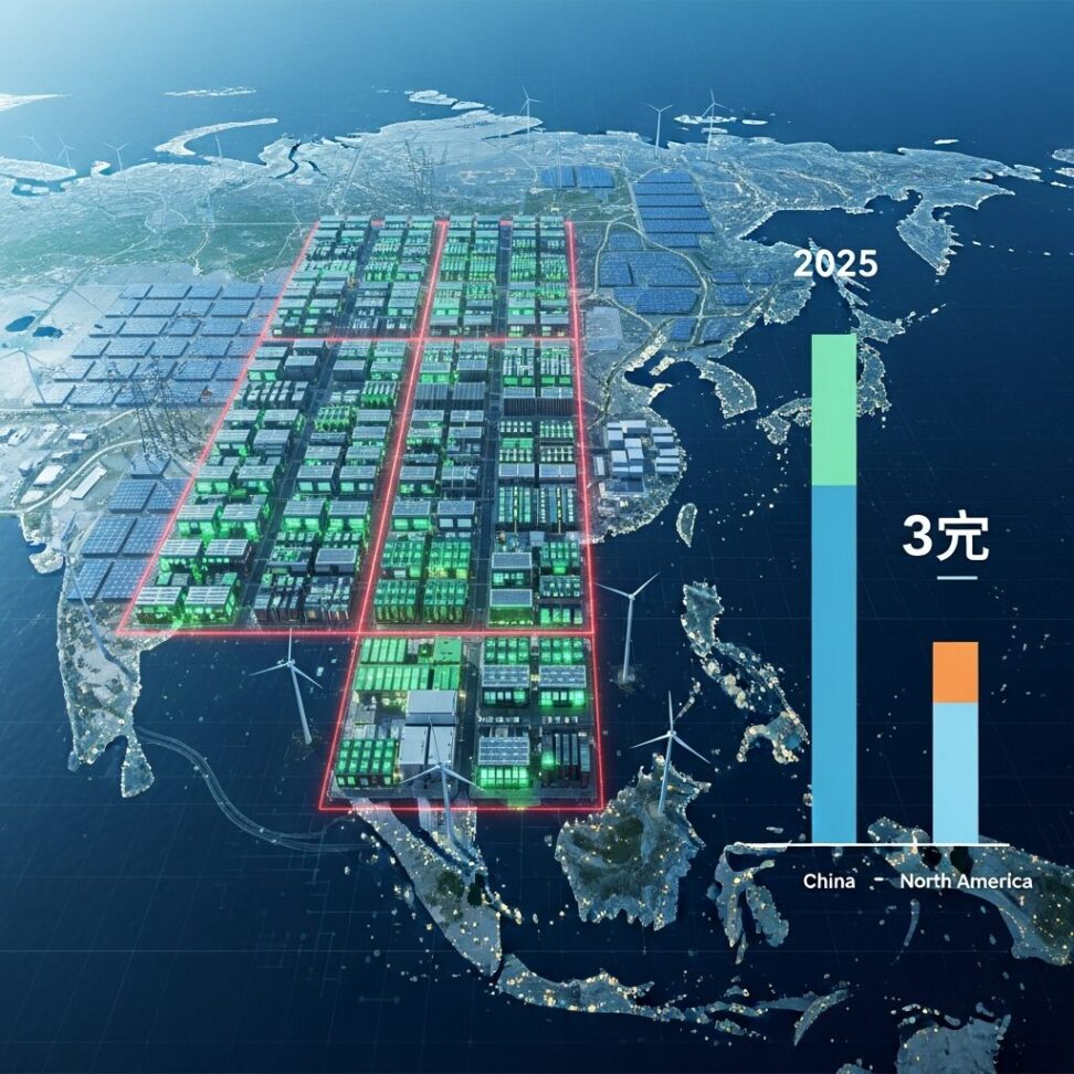 China's Battery Storage Growth Outpaces North America Threefold