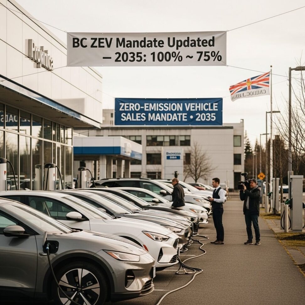 BC Reduces Zero-Emission Vehicle Sales Mandate to 75 Percent by 2035