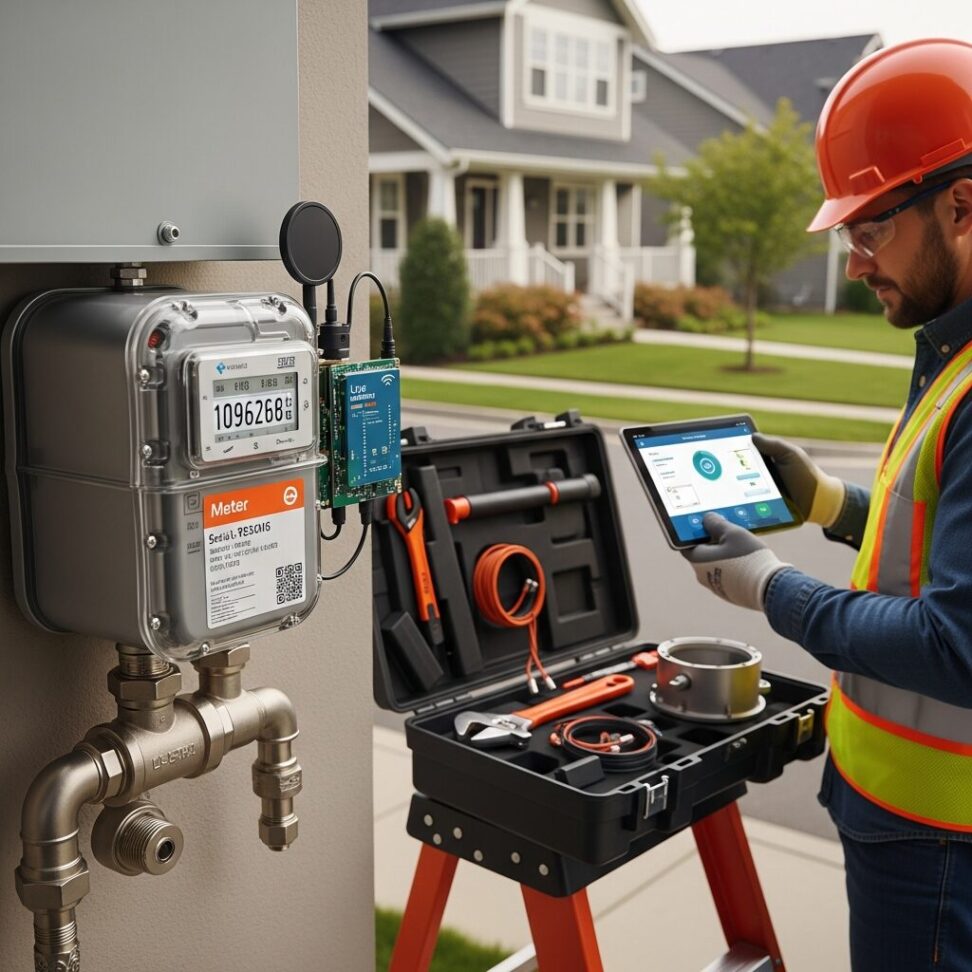 Residential AMI Gas Meters Integration With Solar Battery Storage 2035