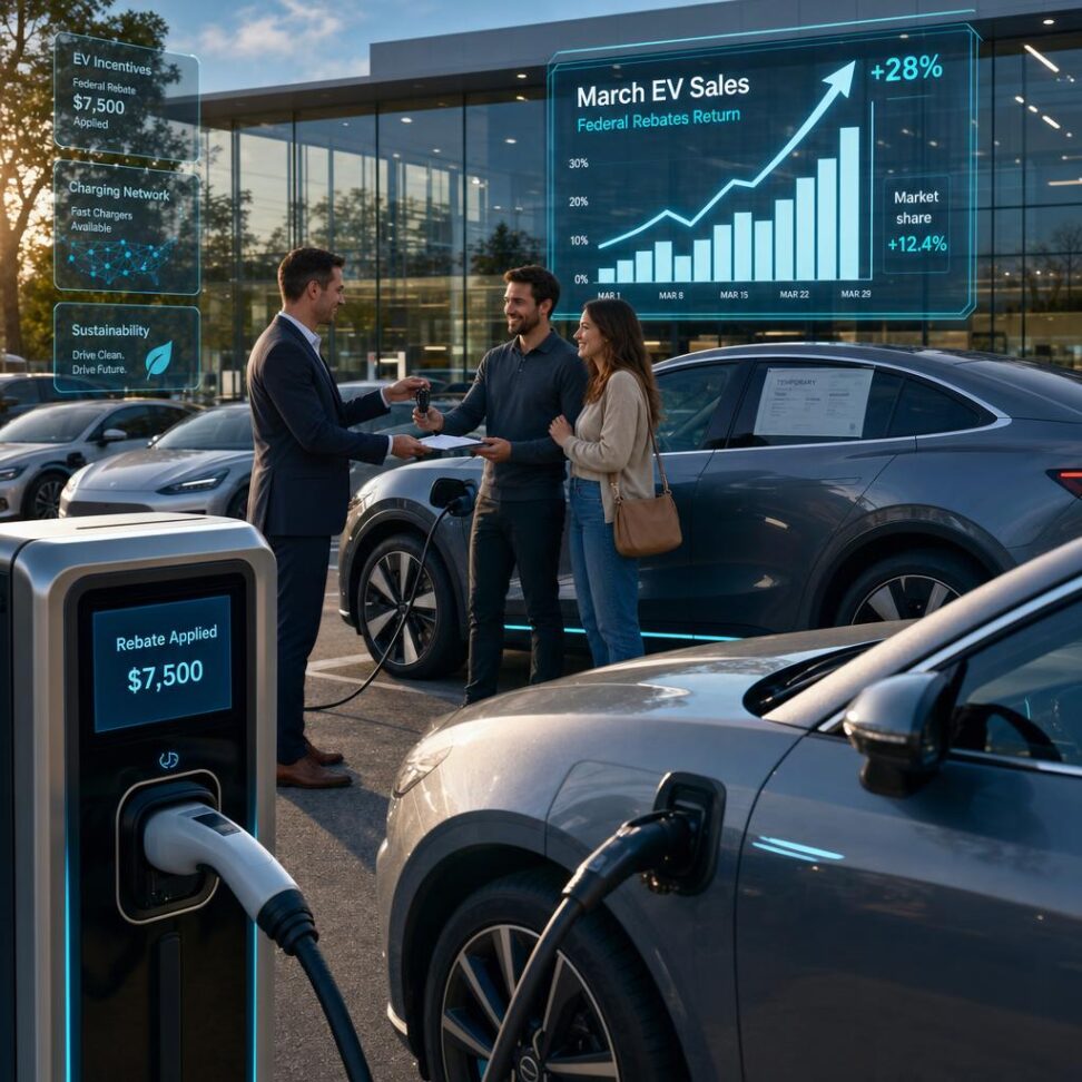 Electric Vehicle Sales Surge in March With Federal Rebates and Price Parity