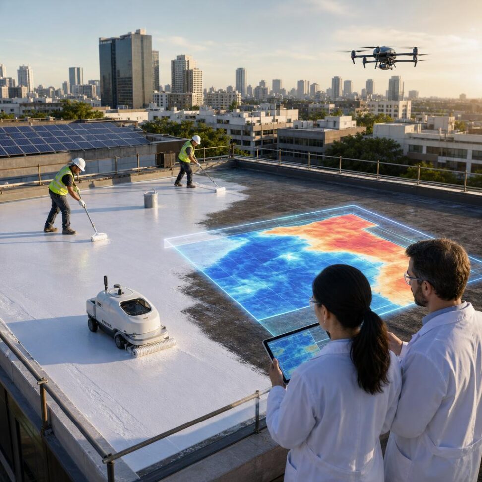 White Roofs and Solar Panels: Urban Heat Reduction Strategy