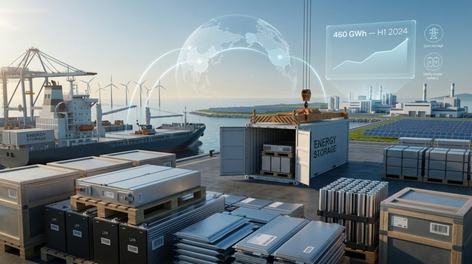 Global Energy Storage Cell Shipments Surge Past 460 GWh Midyear