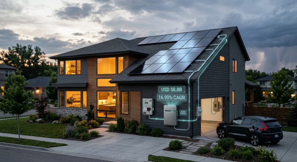 Residential Battery Market Reaches $58.8 Billion with Solar Storage Growth
